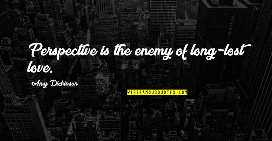 I Lost My Love For You Quotes By Amy Dickinson: Perspective is the enemy of long-lost love.