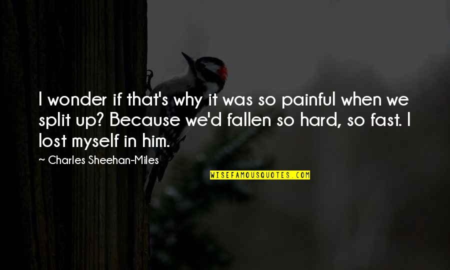 I Lost Myself Because Of You Quotes By Charles Sheehan-Miles: I wonder if that's why it was so I Lost Myself Because Of You Quotes By Charles Sheehan-Miles: I wonder if that's why it was so