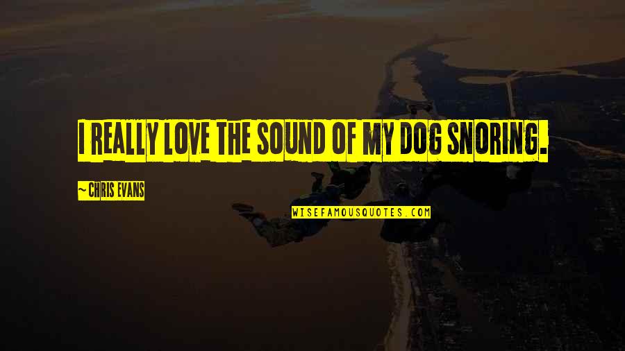 I Love My Dog Quotes By Chris Evans: I really love the sound of my dog