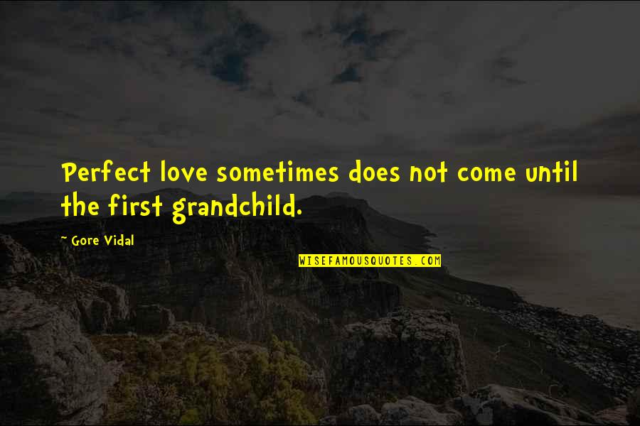 I Love My Grandchildren Quotes By Gore Vidal: Perfect love sometimes does not come until the