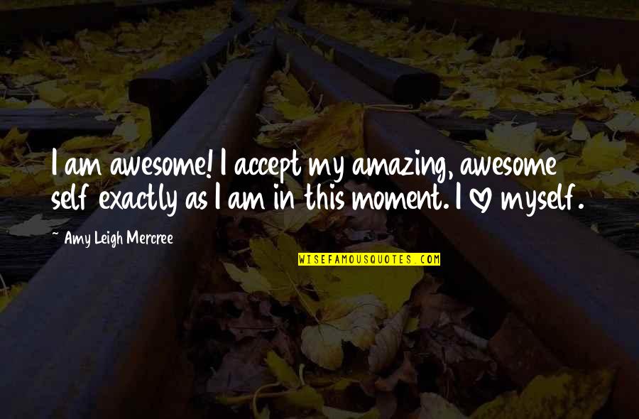 I Love This Day Quotes By Amy Leigh Mercree: I am awesome! I accept my amazing, awesome