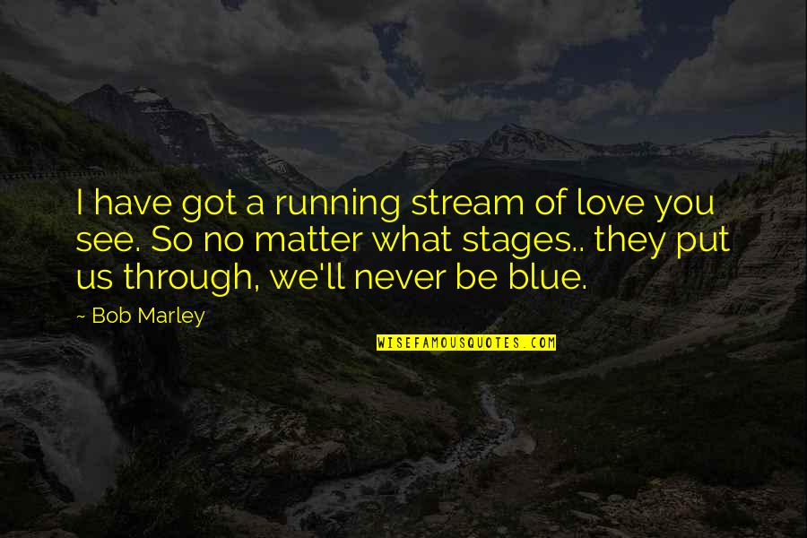 I Love Us Quotes By Bob Marley: I have got a running stream of love
