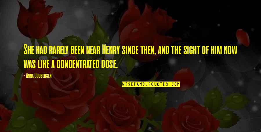 I Love You But I Like Him Quotes By Anna Godbersen: She had rarely been near Henry since then,