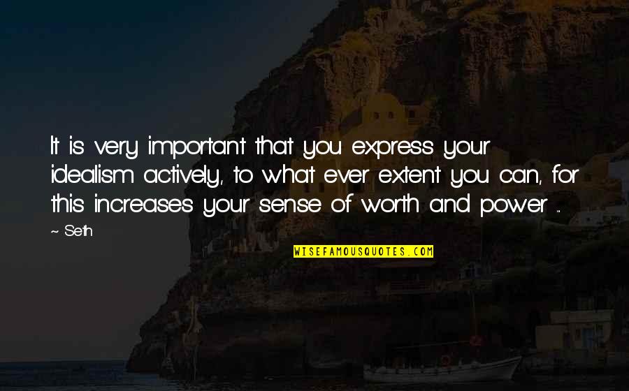 I Love You Dummy Quotes By Seth: It is very important that you express your I Love You Dummy Quotes By Seth: It is very important that you express your