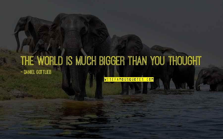 I Love You Every Single Day Quotes By Daniel Gottlieb: The world is much bigger than you thought I Love You Every Single Day Quotes By Daniel Gottlieb: The world is much bigger than you thought