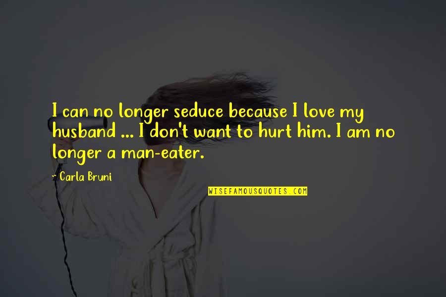 I Love You For Husband Quotes By Carla Bruni: I can no longer seduce because I love