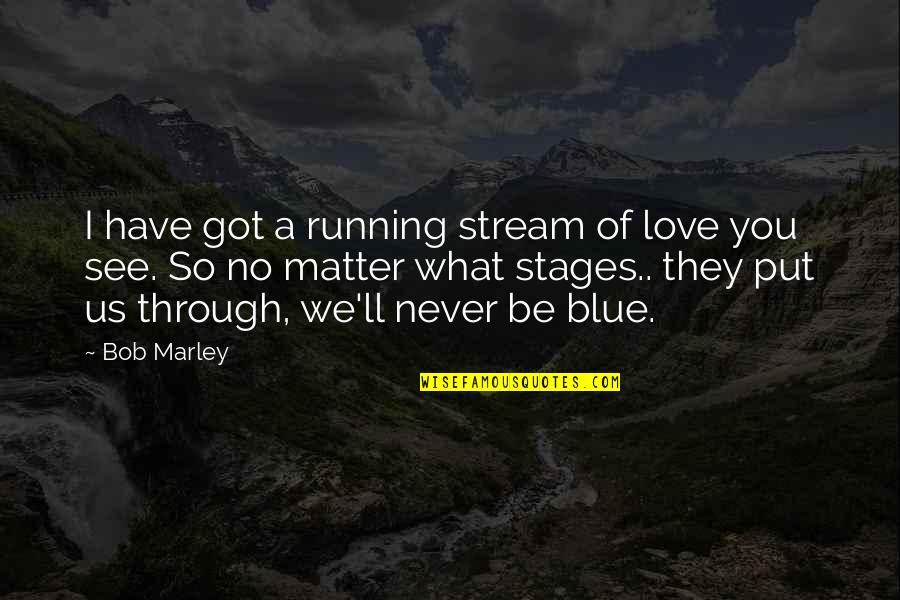 I Love You Through Quotes By Bob Marley: I have got a running stream of love