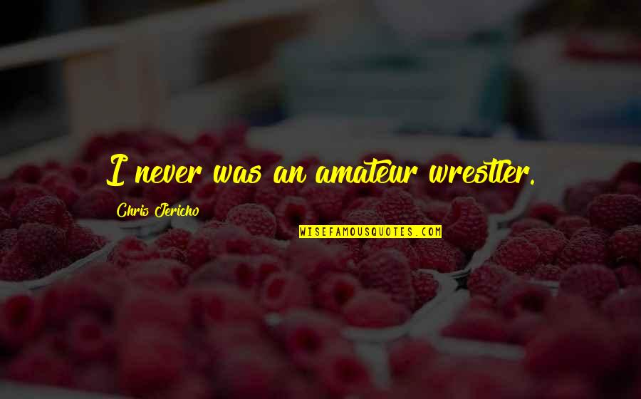 I Love Your Beautiful Smile Quotes By Chris Jericho: I never was an amateur wrestler.