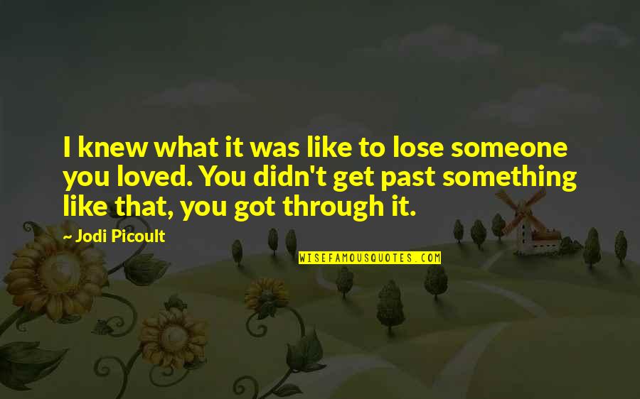 I Loved Someone Quotes By Jodi Picoult: I knew what it was like to lose