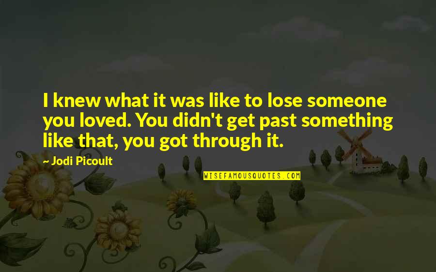 I Loved Someone Quotes By Jodi Picoult: I knew what it was like to lose I Loved Someone Quotes By Jodi Picoult: I knew what it was like to lose
