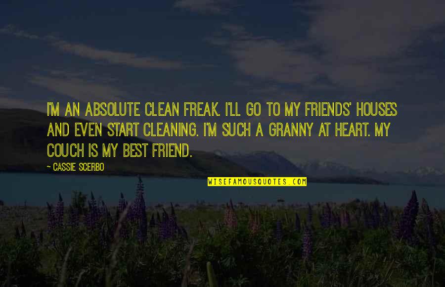 I M A Freak Quotes By Cassie Scerbo: I'm an absolute clean freak. I'll go to