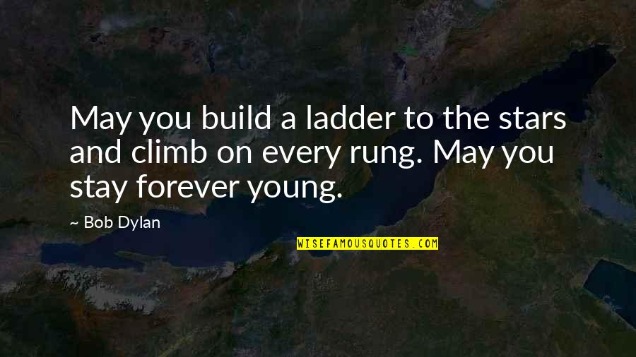 I May Be Young But Quotes By Bob Dylan: May you build a ladder to the stars