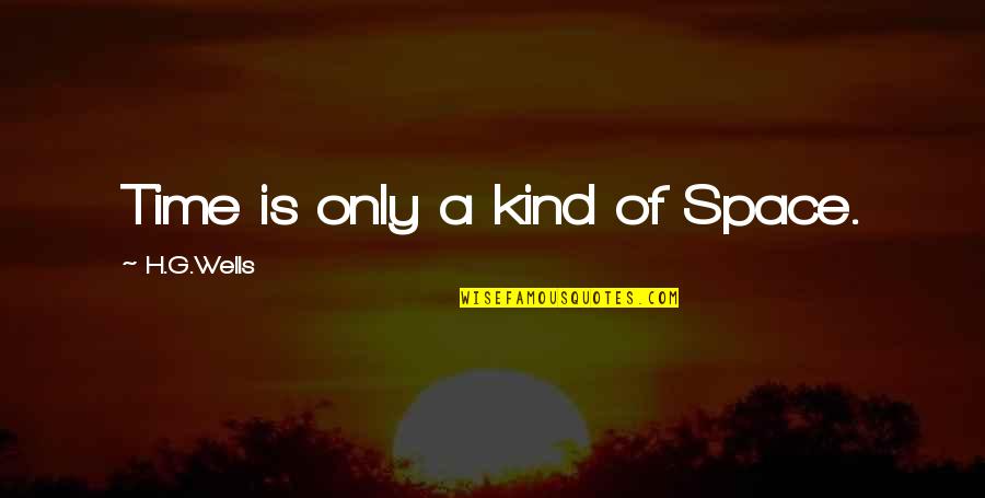 I May Look Sweet Quotes By H.G.Wells: Time is only a kind of Space.