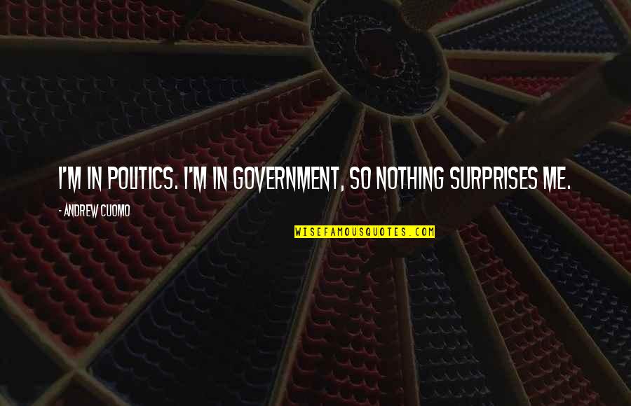 I May Seem Quiet Quotes By Andrew Cuomo: I'm in politics. I'm in government, so nothing