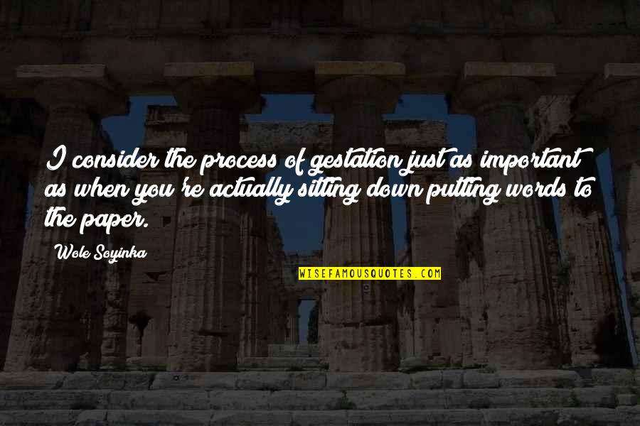 I Miss All My Old Friends Quotes By Wole Soyinka: I consider the process of gestation just as
