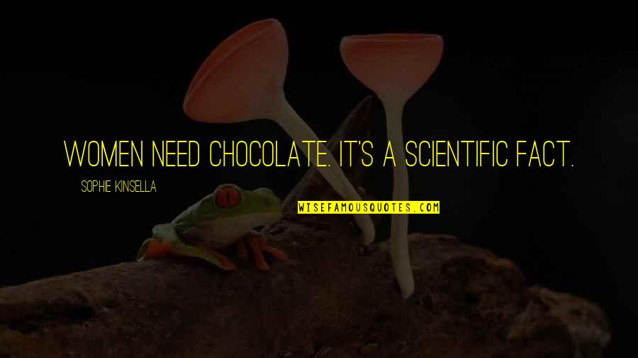 I Need Chocolate Quotes By Sophie Kinsella: Women need chocolate. It's a scientific fact. I Need Chocolate Quotes By Sophie Kinsella: Women need chocolate. It's a scientific fact.