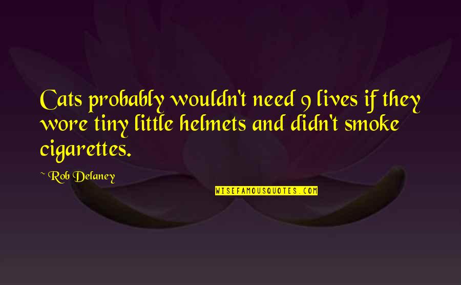 I Need To Smoke Quotes By Rob Delaney: Cats probably wouldn't need 9 lives if they