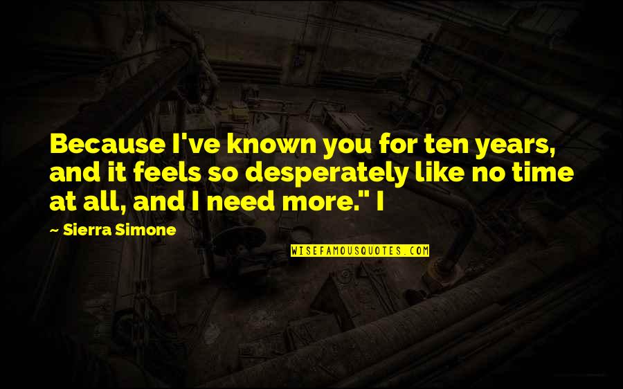 I Need You Like Quotes By Sierra Simone: Because I've known you for ten years, and