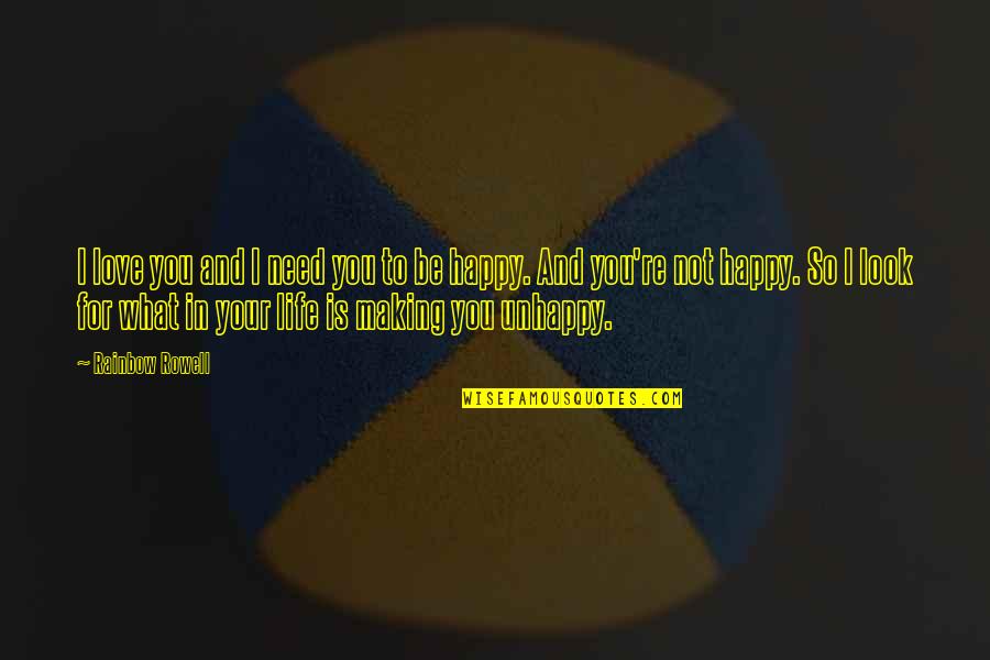 I Need Your Love Quotes By Rainbow Rowell: I love you and I need you to