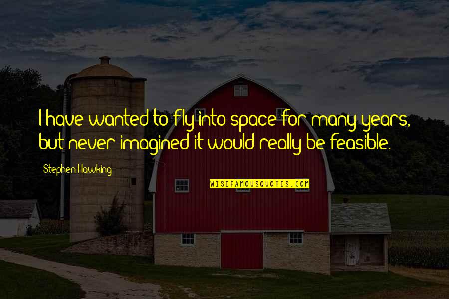 I Never Imagined Quotes By Stephen Hawking: I have wanted to fly into space for