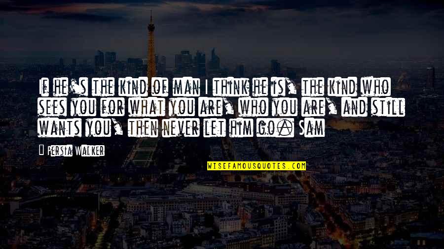 I Never Let You Go Quotes By Persia Walker: If he's the kind of man I think