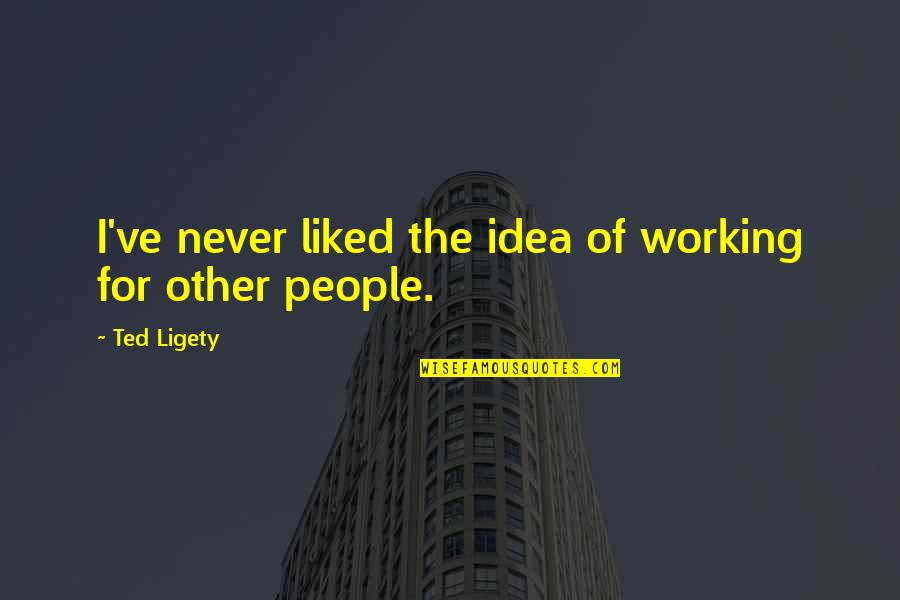 I Never Liked You Quotes By Ted Ligety: I've never liked the idea of working for