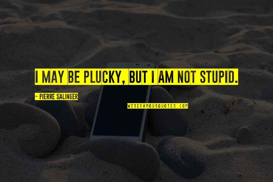 I Not Stupid Quotes By Pierre Salinger: I may be plucky, but I am not