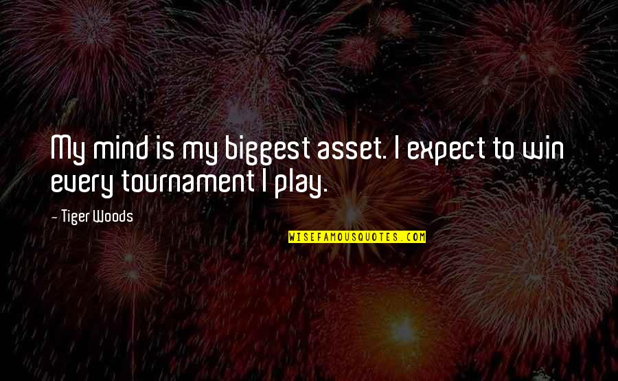 I Play Only To Win Quotes By Tiger Woods: My mind is my biggest asset. I expect