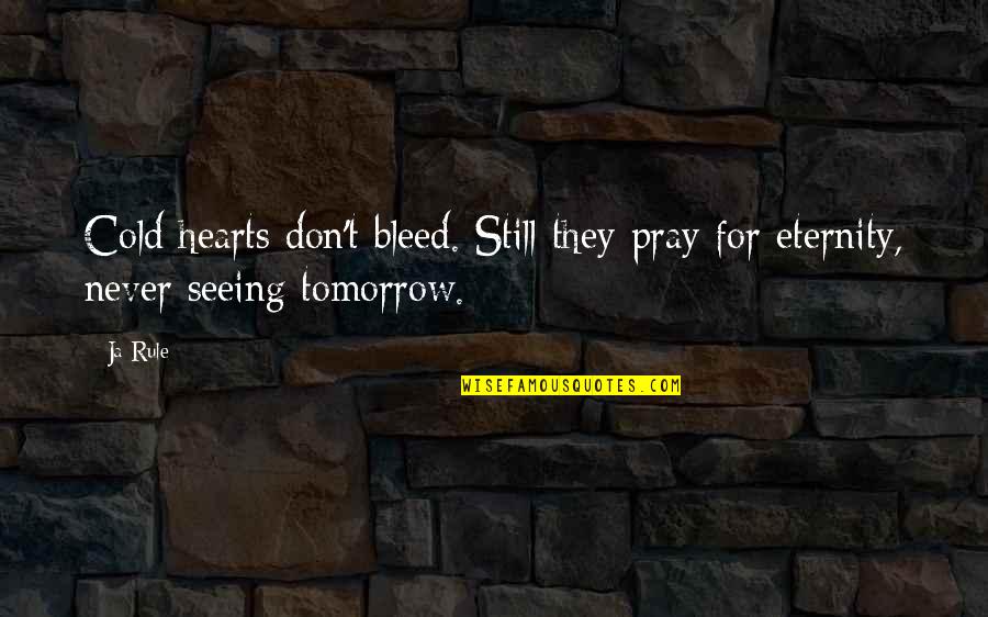 I Pray The Best For You Quotes By Ja Rule: Cold hearts don't bleed. Still they pray for