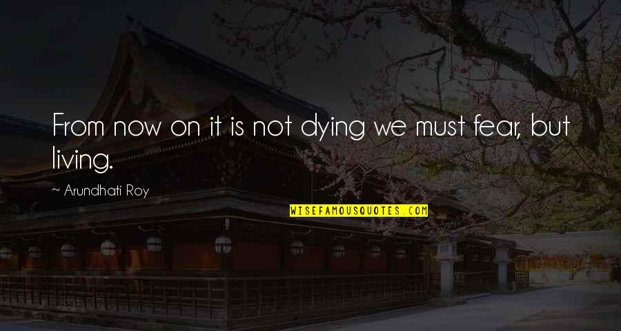 I Promised You The Moon Quotes By Arundhati Roy: From now on it is not dying we I Promised You The Moon Quotes By Arundhati Roy: From now on it is not dying we