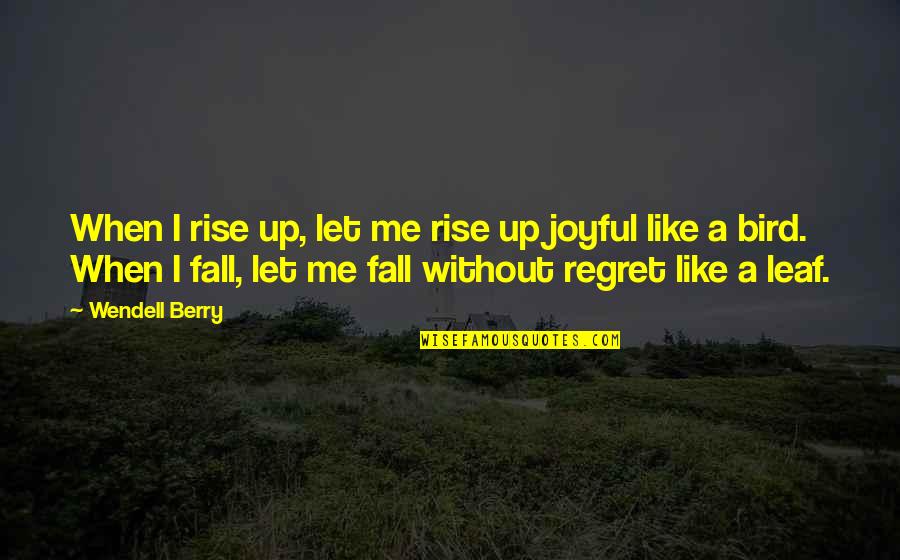 I Regret Quotes By Wendell Berry: When I rise up, let me rise up