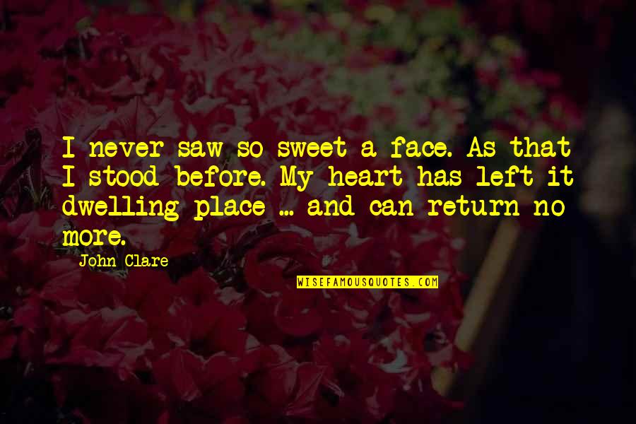 I Saw You Quotes By John Clare: I never saw so sweet a face. As