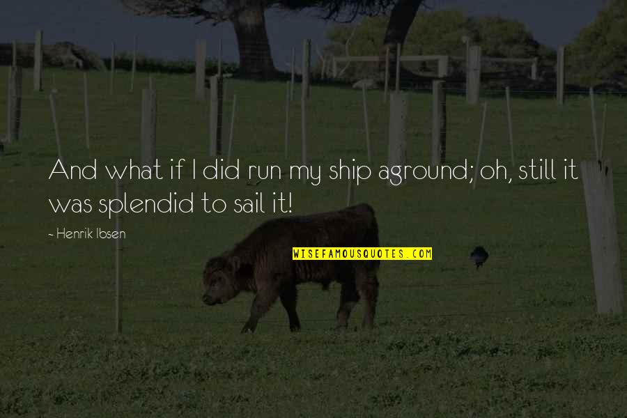I Ship It Quotes By Henrik Ibsen: And what if I did run my ship