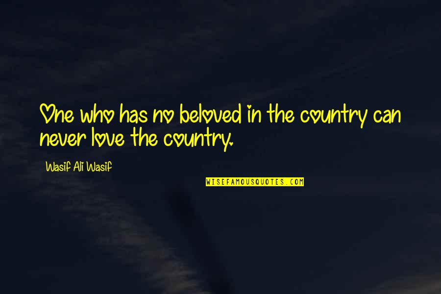 I Should Have Never Met You Quotes By Wasif Ali Wasif: One who has no beloved in the country