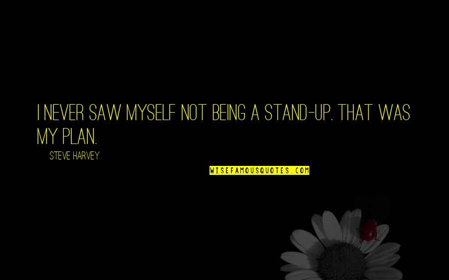I Stand Up Quotes By Steve Harvey: I never saw myself not being a stand-up.