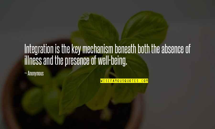 I Started Talking To Myself Quotes By Anonymous: Integration is the key mechanism beneath both the