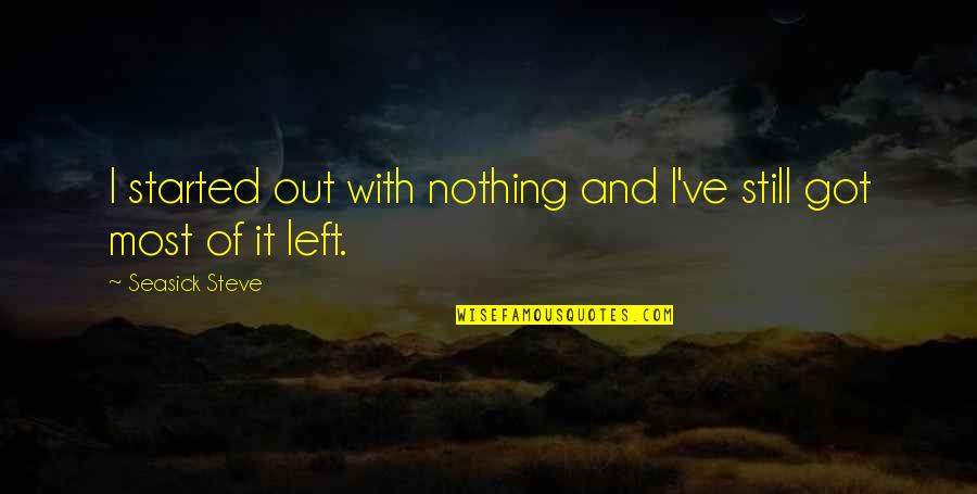 I Started With Nothing Quotes By Seasick Steve: I started out with nothing and I've still I Started With Nothing Quotes By Seasick Steve: I started out with nothing and I've still