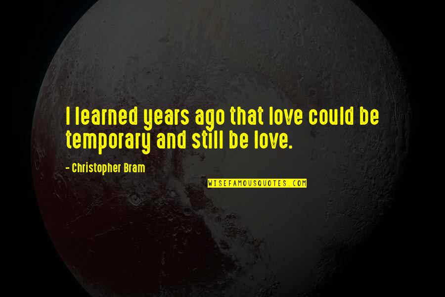 I Still Love Quotes By Christopher Bram: I learned years ago that love could be