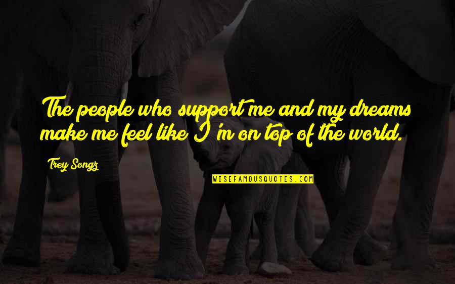 I Support Your Dreams Quotes By Trey Songz: The people who support me and my dreams