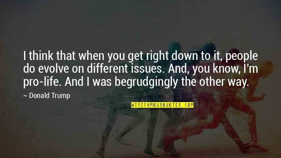 I Think Different Quotes By Donald Trump: I think that when you get right down