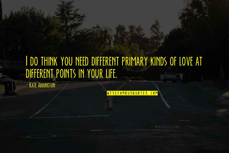 I Think I Love U Quotes By Kate Arrington: I do think you need different primary kinds