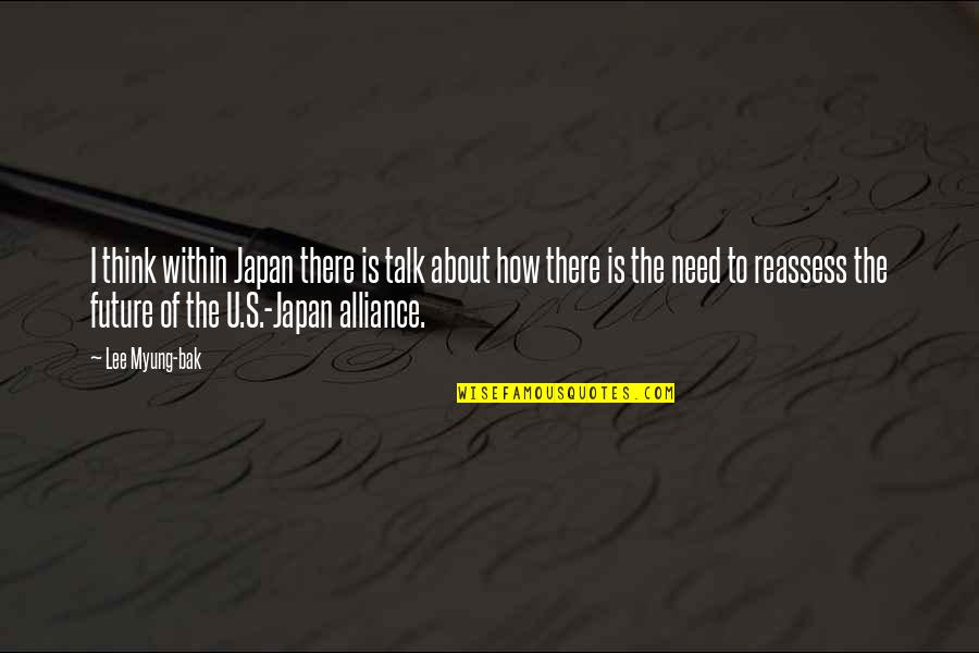 I Think U Quotes By Lee Myung-bak: I think within Japan there is talk about