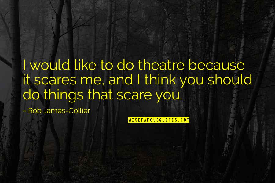 I Think You Like Me Quotes By Rob James-Collier: I would like to do theatre because it