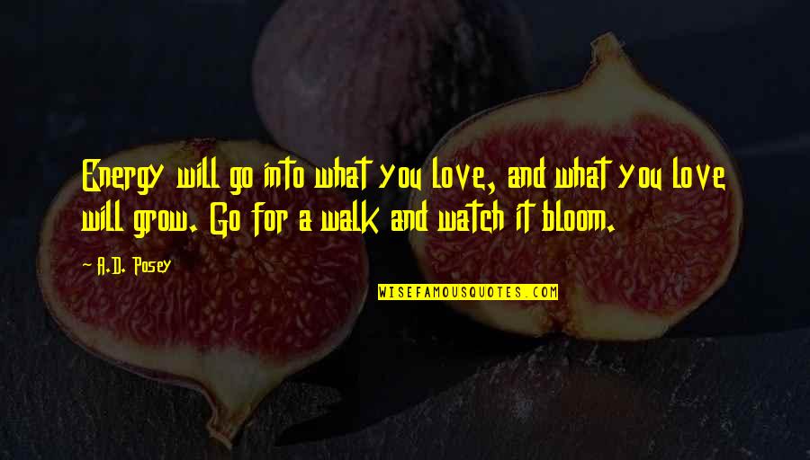 I Thought I Loved You But I Was Wrong Quotes By A.D. Posey: Energy will go into what you love, and