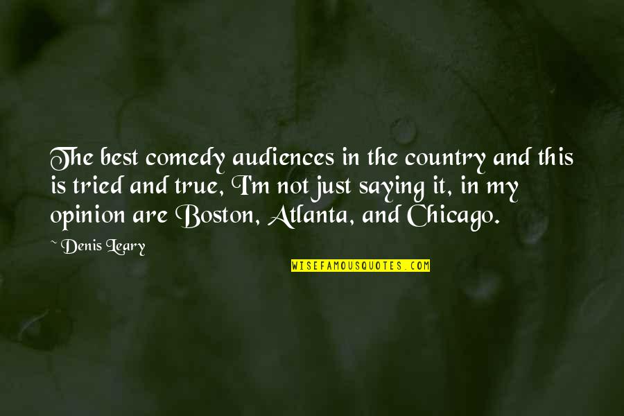 I Tried My Best Quotes By Denis Leary: The best comedy audiences in the country and