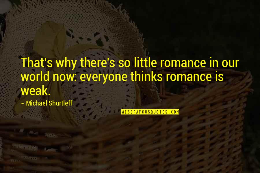 I Truly Love You Baby Quotes By Michael Shurtleff: That's why there's so little romance in our