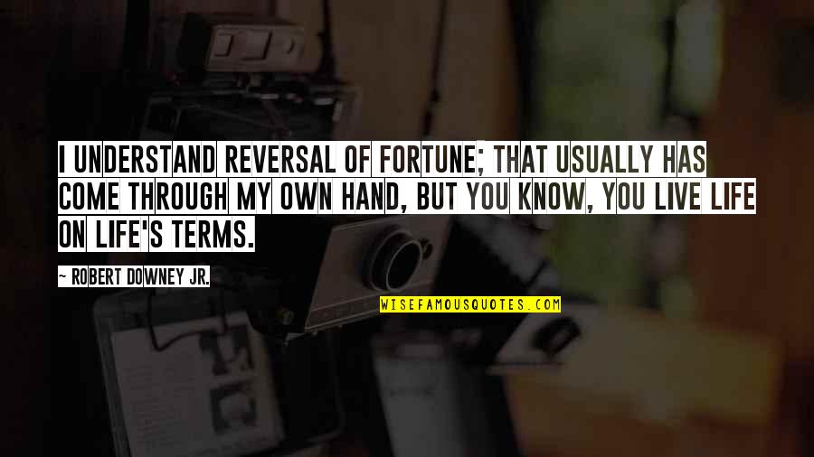 I Understand Life Quotes By Robert Downey Jr.: I understand reversal of fortune; that usually has