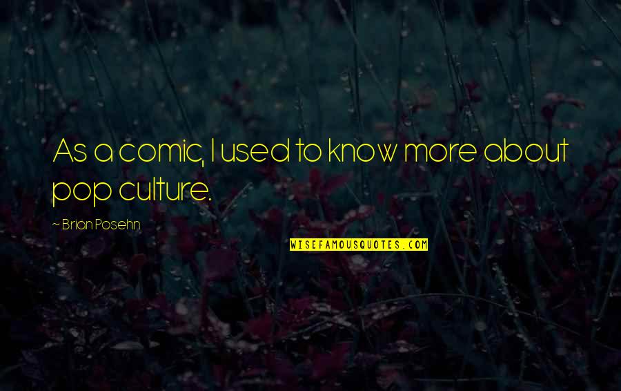 I Used To Know Quotes By Brian Posehn: As a comic, I used to know more