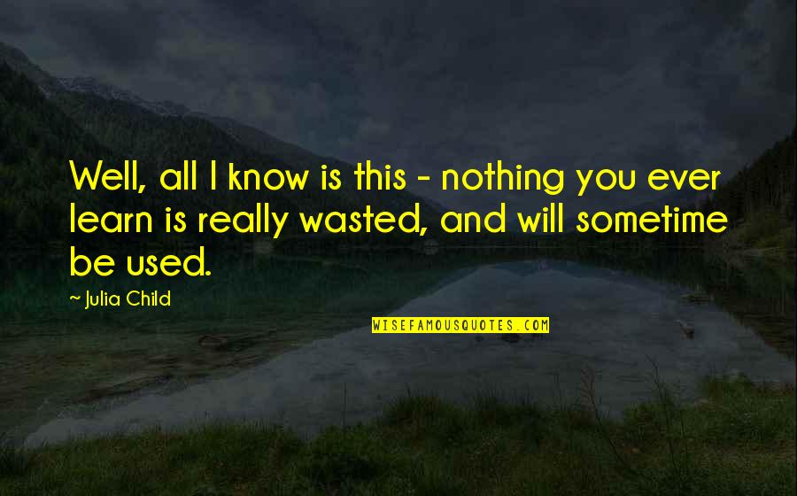 I Used To Know You So Well Quotes By Julia Child: Well, all I know is this - nothing