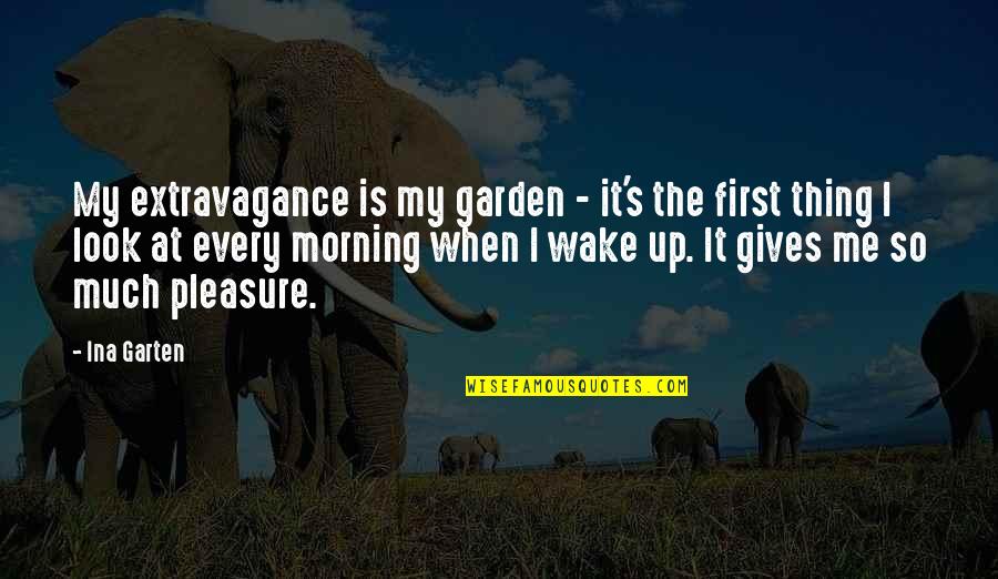 I Wake Up Every Morning Quotes By Ina Garten: My extravagance is my garden - it's the
